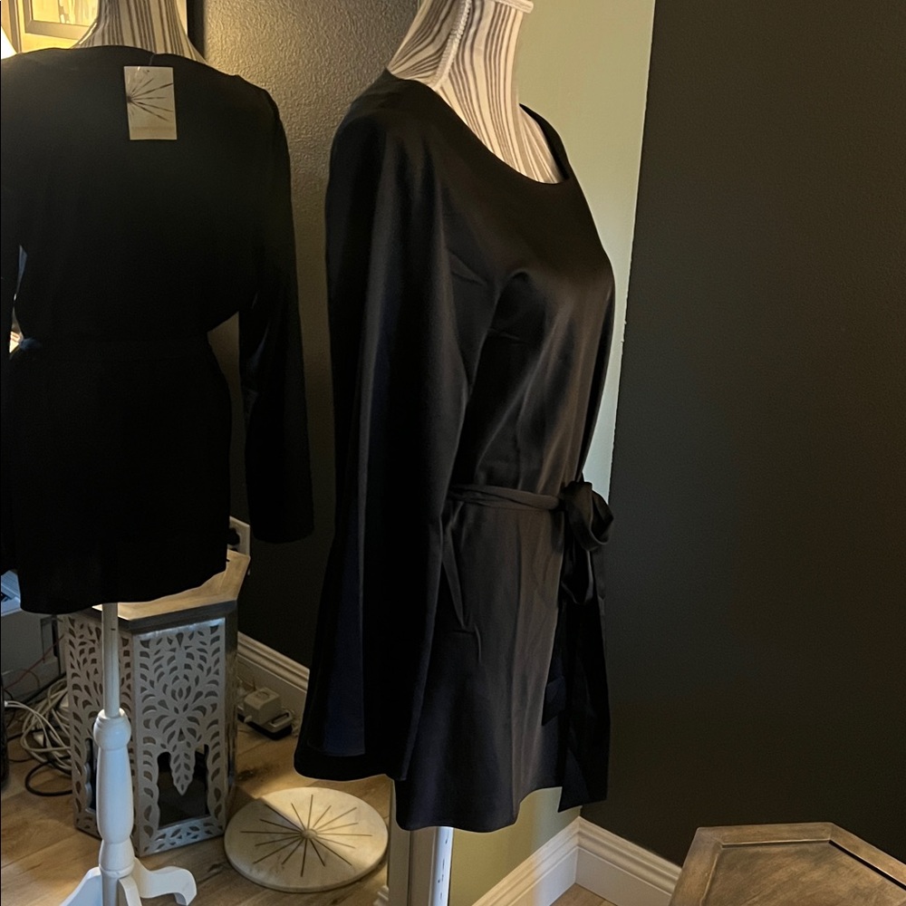 NWT. Boston Proper, Large, Black Long Sleeve Tunic